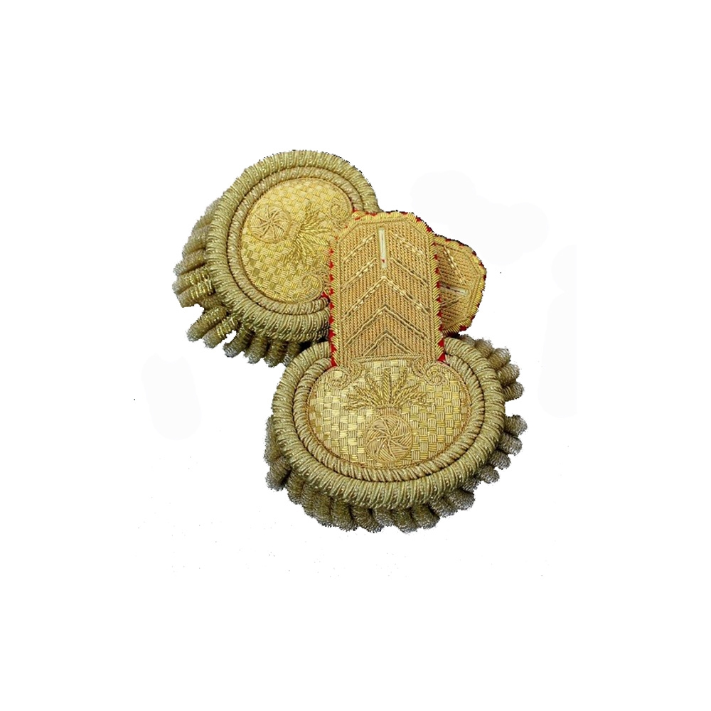 Second favourite Napoleon epaulettes for colonel. hand embroidery bullion wire Epaulettes Gold 